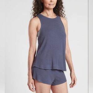 Athleta Well Rested Ribbed Sleep Tank And Short Set